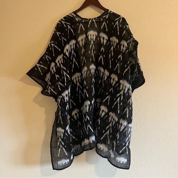 NWT L*Space Shibori Seas Go With the Flow Cover Up Kimono One Size Midnight Blue - Picture 9 of 10